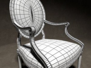 chair a capelini 3D 모델