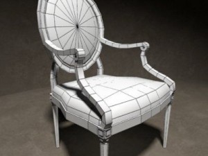 chair a capelini 3D 모델