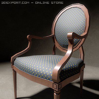 chair a capelini lowpoly 3D 模型 .c4d .max .obj .3ds .fbx .stl .blend 