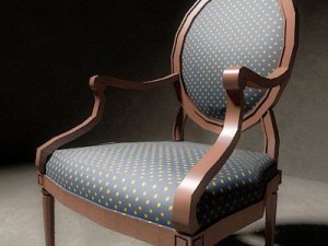 chair a capelini lowpoly 3D Model