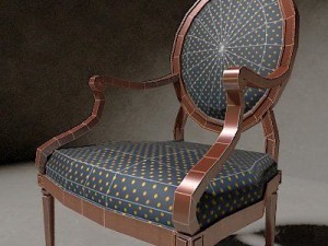 chair a capelini lowpoly 3D 模型