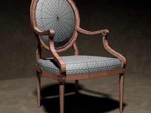 chair a capelini lowpoly 3D 模型