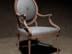 chair a capelini lowpoly 3D Model