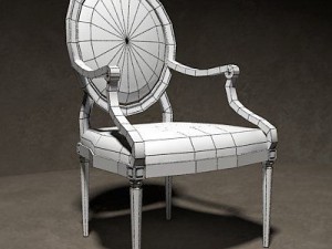 chair a capelini lowpoly 3D 模型