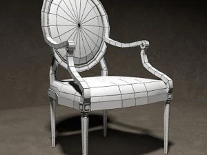 chair a capelini lowpoly 3D Model