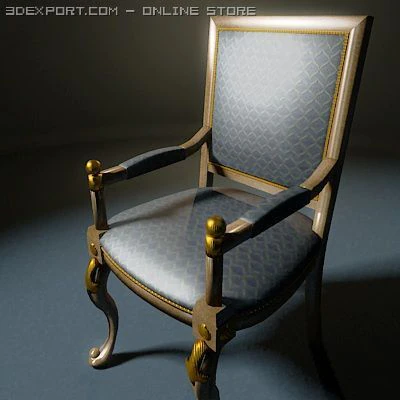 chair ampir 3D Model .c4d .max .obj .3ds .fbx .stl .blend 
