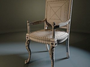 chair ampir 3D मॉडल