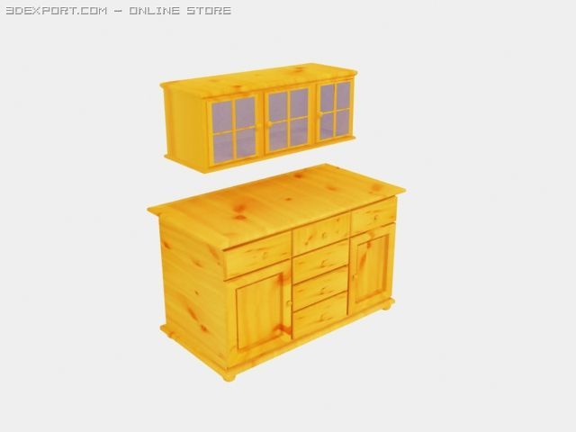shkaf 3D Model .c4d .max .obj .3ds .fbx .stl .blend 