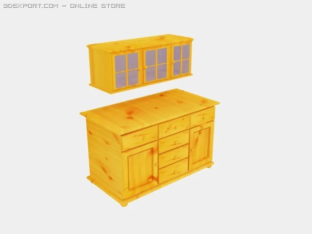 shkaf 3D Model .c4d .max .obj .3ds .fbx .stl .blend 