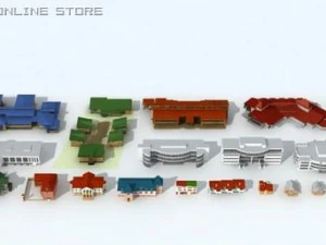 houses collection 3D Model