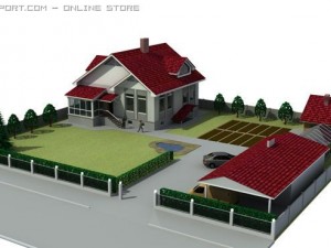 country house Modèle 3D