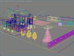 country house Modèle 3D