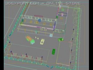 building of a factory 3D Model