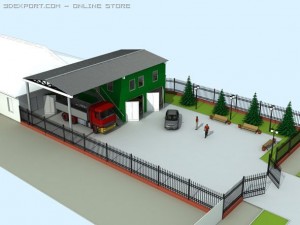 industrial building Modèle 3D