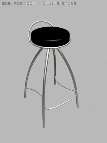 bar chair 3D Model .c4d .max .obj .3ds .fbx .stl .blend 