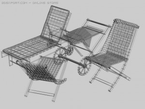swimming pool furniture 3D Model