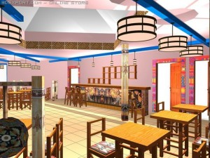 mexican style restaurant 3D Model