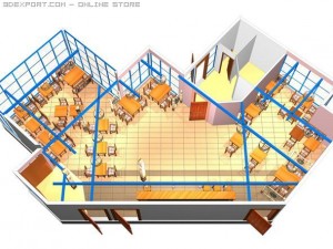 mexican style restaurant 3D 모델
