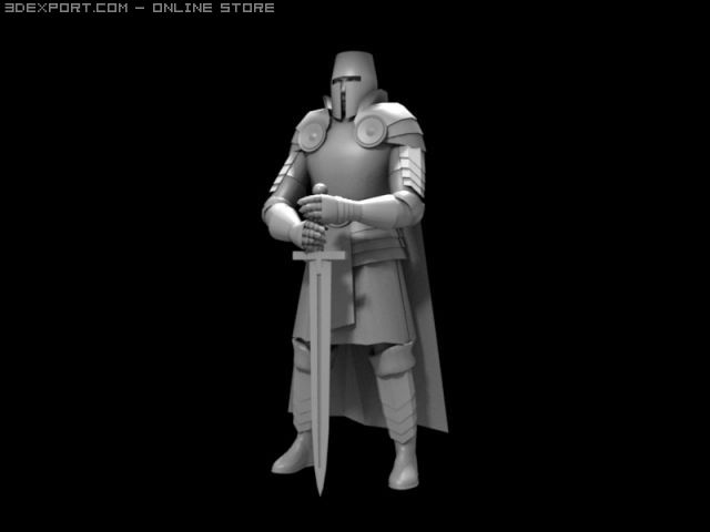 knight 3Dモデル .c4d .max .obj .3ds .fbx .stl .blend 