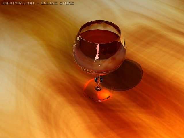 glass of wine Modèle 3D .c4d .max .obj .3ds .fbx .stl .blend 