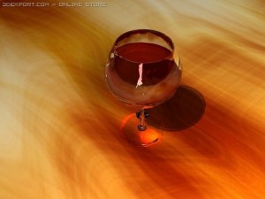 glass of wine 3D 모델