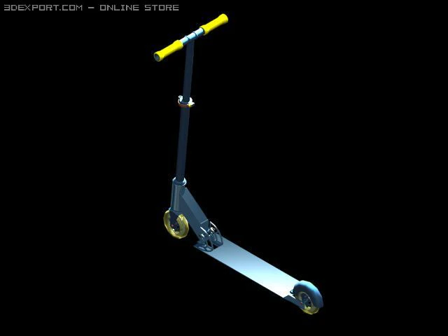 mini scooter 3D Model .c4d .max .obj .3ds .fbx .stl .blend 