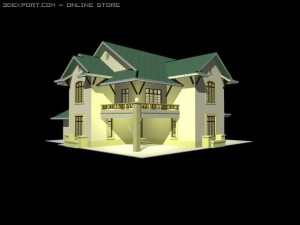 2 story house 3D Model