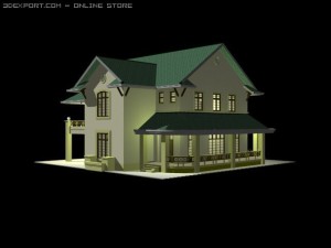 2 story house 3D Model