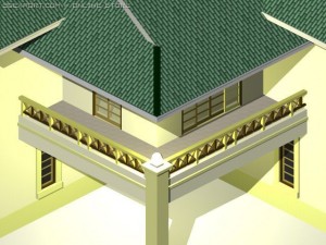 2 story house 3D Model