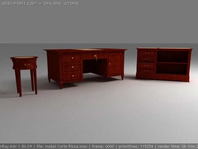 furniture corte ricca 3D Model .c4d .max .obj .3ds .fbx .stl .blend 