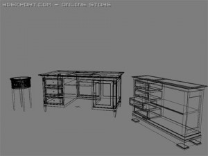 furniture corte ricca 3Dモデル