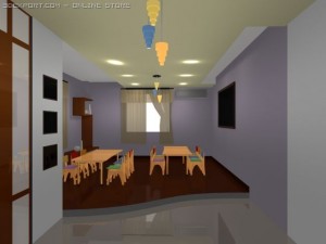 children studying room 3D Model
