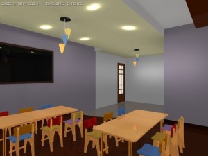 children studying room 3D 模型