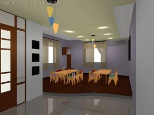 children studying room 3D Model