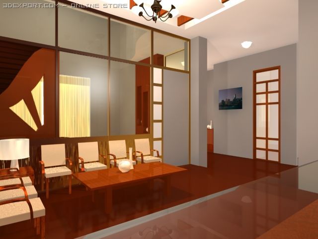 living room 3D 모델 .c4d .max .obj .3ds .fbx .stl .blend 