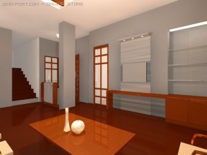 living room 3D 모델
