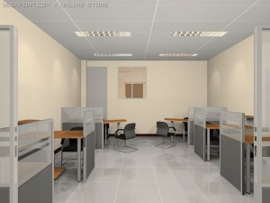 working staff room 3Dモデル