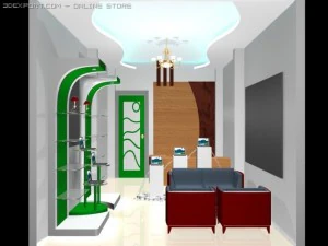 laptop business room 3D Model