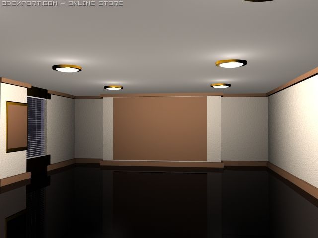 general hall 3D Model .c4d .max .obj .3ds .fbx .stl .blend 