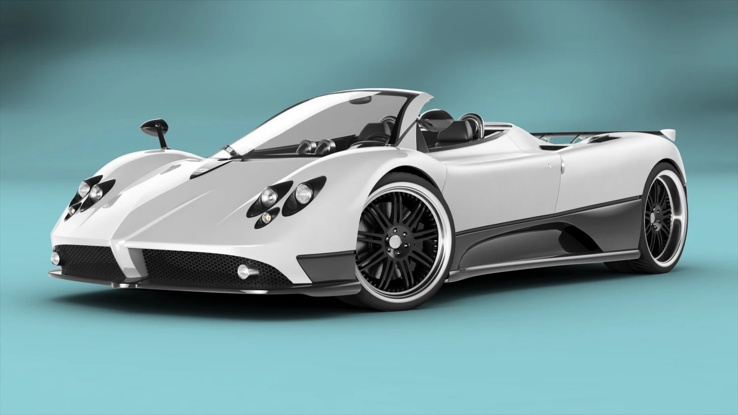 pagani zonda f roadster rigged 3D Model .c4d .max .obj .3ds .fbx .stl .blend