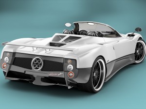 pagani zonda f roadster rigged 3D Model