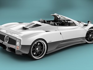 pagani zonda f roadster rigged 3D Model