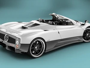 pagani zonda f roadster rigged 3D Model