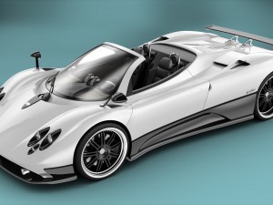 pagani zonda f roadster rigged 3D Model