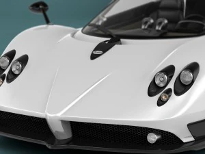 pagani zonda f roadster rigged 3D Model