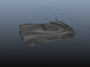 pagani zonda f roadster rigged 3D Model