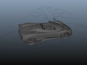pagani zonda f roadster rigged 3D Model
