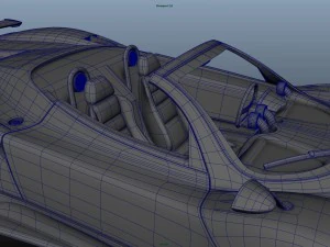 pagani zonda f roadster rigged 3D Model