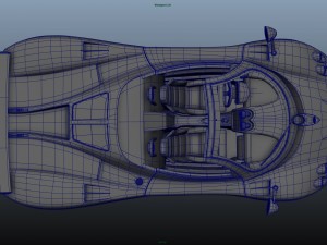 pagani zonda f roadster rigged 3D Model