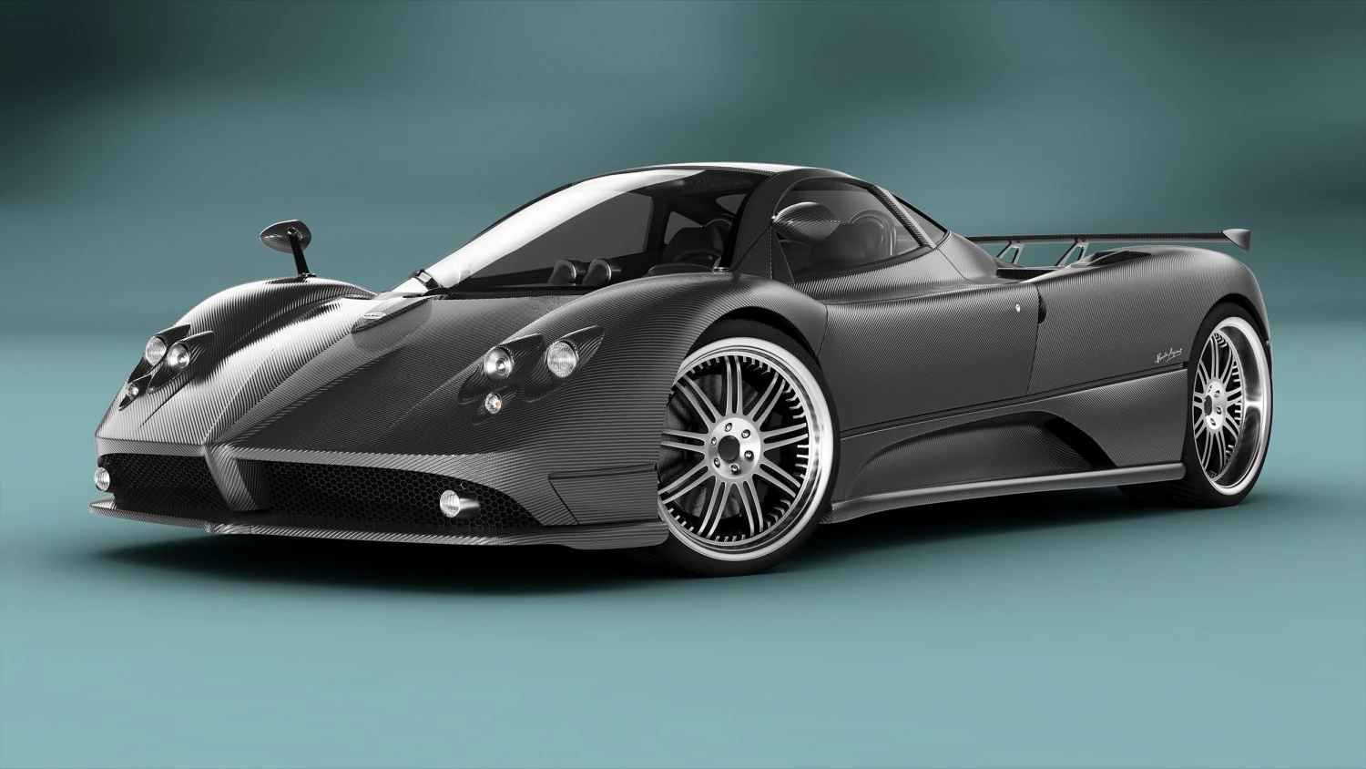 pagani zonda f rigged 3D Model .c4d .max .obj .3ds .fbx .stl .blend 